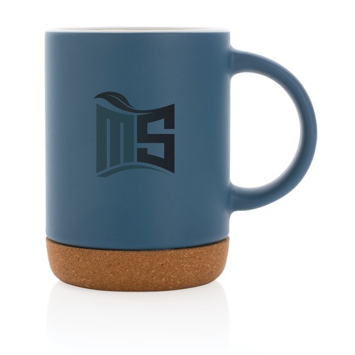 Taza de cerámica con base de corcho 280ml. Taza de cerámica con base de corcho 280ml.
