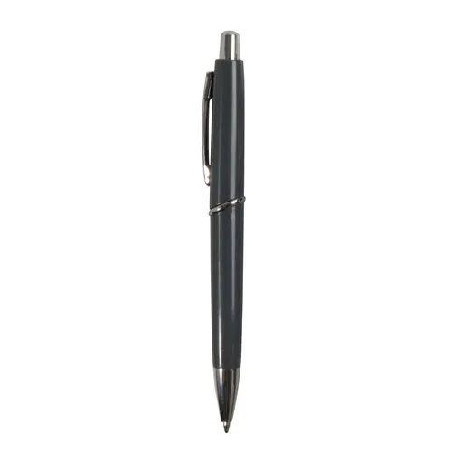 ABS plastic snap pen with coloured barrel and metal clip, jumbo refill