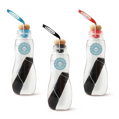 Bouteille Eau Good en verre - noir+blum (650ml) Bouteille Eau Good en verre - noir+blum (650ml)