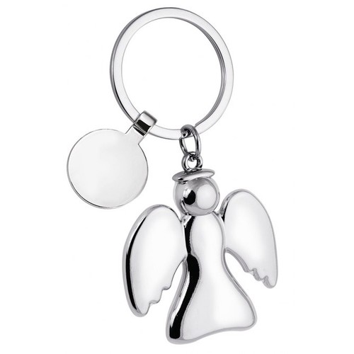 WHITE ANGEL KEY RING WITH TOKEN WHITE ANGEL KEY RING WITH TOKEN