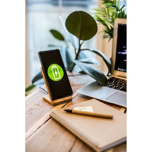 Bamboo wireless charger 10W B'RIGHT, phone stand | Wilder Bamboo wireless charger 10W B'RIGHT, phone stand | Wilder