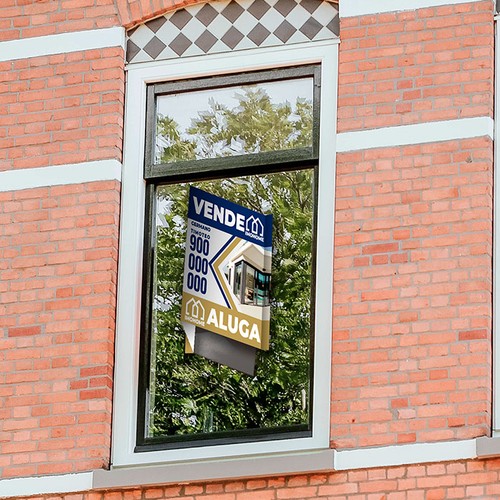 REAL ESTATE SIGN 1.4X0.7M WITH CUSTOMIZABLE HALF FOLD