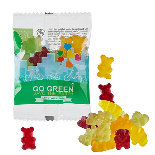 Vegan Organic Fruit Gum Bears, compost.