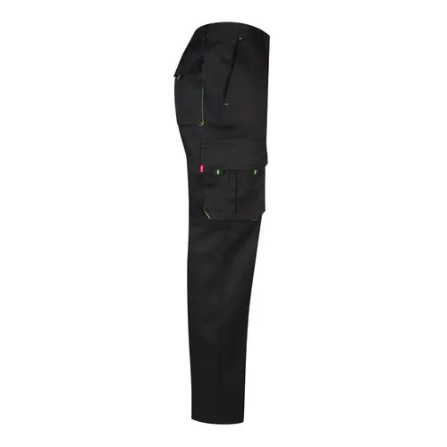 VL HYPNOS. Two-tone multi-pocket twill trousers (200g/m²), in cotton (35%) and polyester (65%)