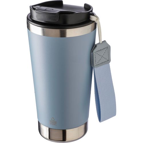 Gerecycled roestvrijstalen dubbelwandige drinkbeker 500 ml Kayla Gerecycled roestvrijstalen dubbelwandige drinkbeker 500 ml Kayla