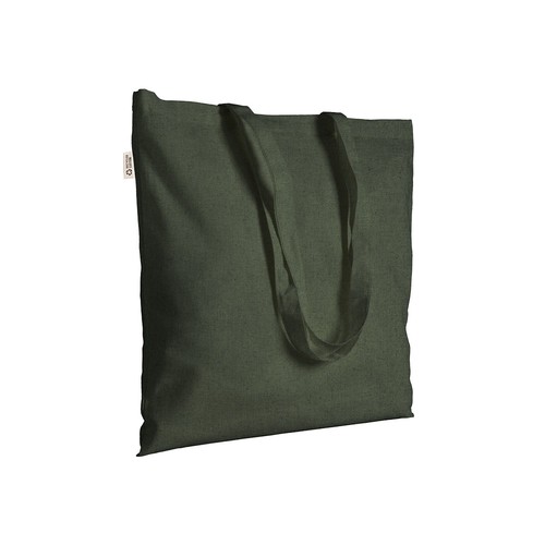 Bolsa shopper lisa de algodón reciclado de 220 g/m2