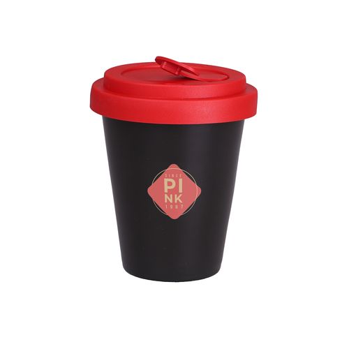 Beker Freedom Small Lock 200ml satijnzwart/rood Beker Freedom Small Lock 200ml satijnzwart/rood
