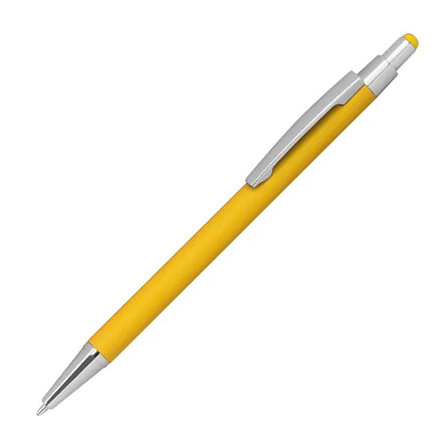 Metal ballpen with rubber coating and touch function Metal ballpen with rubber coating and touch function
