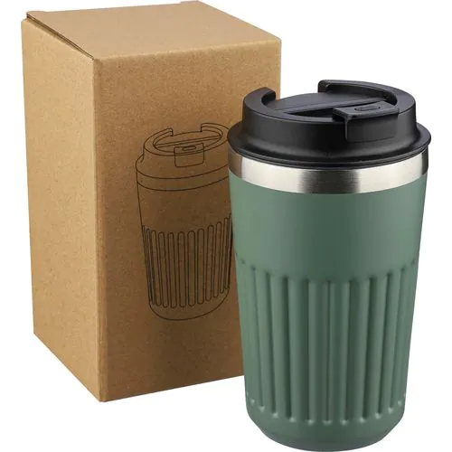 Recycled stainless steel travel mug (400 ml) Chiara
