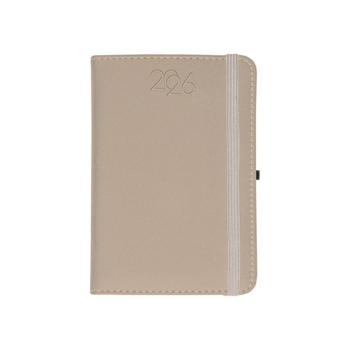 Agenda journalier 2026, couverture rigide en PU thermocollé avec piqûres sur les bords Agenda journalier 2026, couverture rigide en PU thermocollé avec piqûres sur les bords