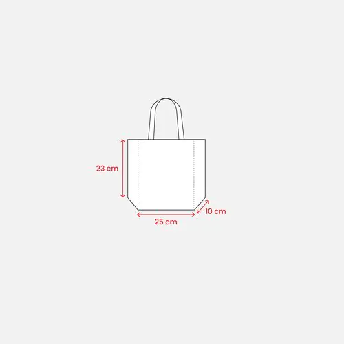 Sac shopper avec soufflet en non tissè laminé thermsoudé, anses courtes Sac shopper avec soufflet en non tissè laminé thermsoudé, anses courtes
