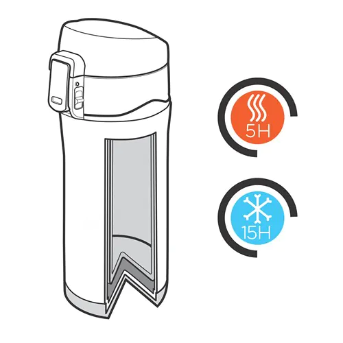 Mug 300ml EASY LOCK en acier inoxydable recyclé RCS Mug 300ml EASY LOCK en acier inoxydable recyclé RCS