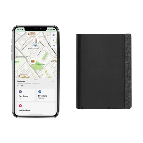 Porte cartes avec géolocalisation en polyester RCS Seekcard