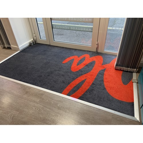Printed entrance mats for floor recesses