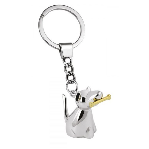 PORTE-CLES PETIT CHIEN AVEC OS PORTE-CLES PETIT CHIEN AVEC OS