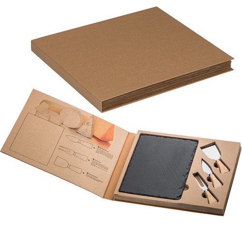 Set formaggio in scatola regalo VIOLA