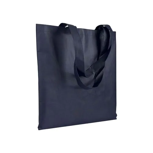 Stitched 80 g/m2 non-woven fabric shopping bag, long handles