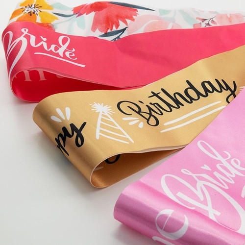 CUSTOMIZABLE SATIN Sash CUSTOMIZABLE SATIN Sash