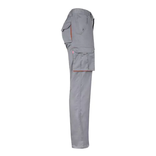 VL FIDES. Two-tone, multi-pocket stretch trousers (240g/m²), in cotton (46%), EME (38%) and polyester (16%)