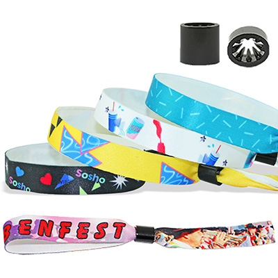 Smooth Satin wristbands with plastic sliding clip closure, Oslo Smooth Satin wristbands with plastic sliding clip closure, Oslo