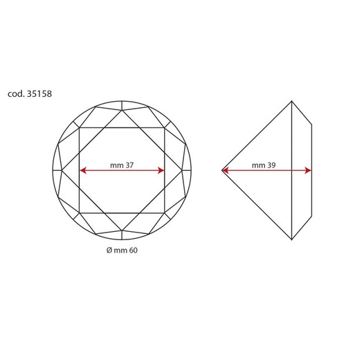 DIAMANTE CRISTALLO diam mm 60