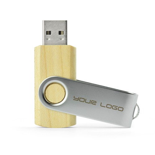 Clé USB TWISTER 8 GB bois clair Clé USB TWISTER 8 GB bois clair
