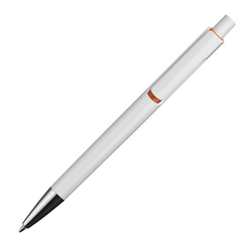 Stylo bille blanc avec applications colorées Stylo bille blanc avec applications colorées