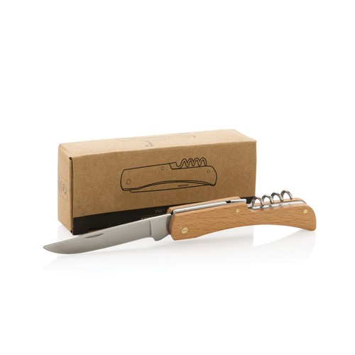 Wooden knife with bottle opener Wooden knife with bottle opener