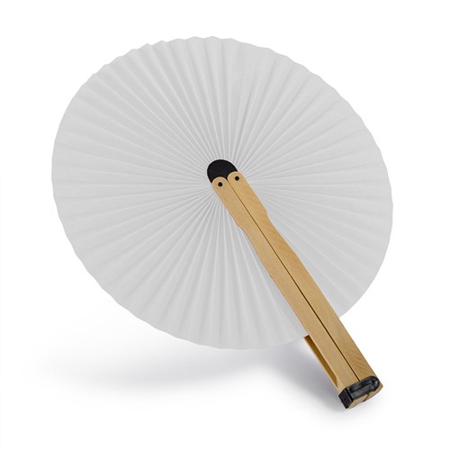 EVENTAIL EN PAPIER ET BOIS
