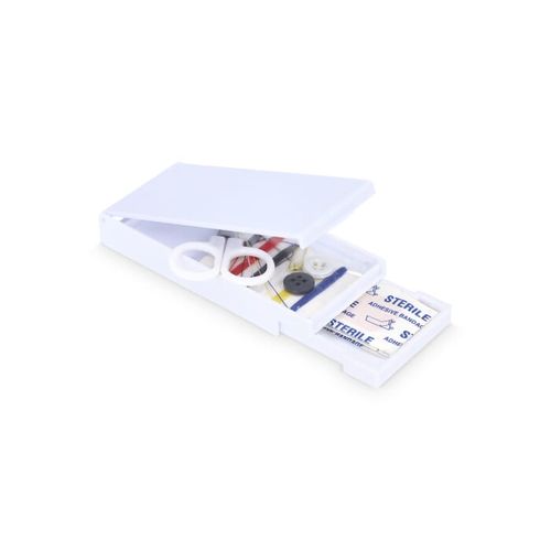 Trousse de couture et de pansements de voyage dans une boîte en PP