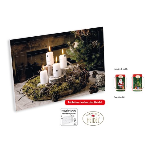 Wall Advent Calendar Heidel individual print, Heidel chocolate naps Wall Advent Calendar Heidel individual print, Heidel chocolate naps