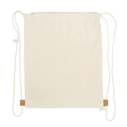 Bawełniany worek ze sznurkiem z korkowym elementem | Rontay