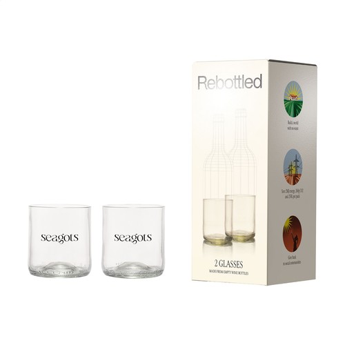 Rebottled® Short Tumbler 2-pack drinking glasses Rebottled® Short Tumbler 2-pack drinking glasses