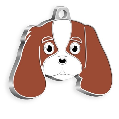MEDAILLE CHIEN CAVALIER KING MARRON MEDAILLE CHIEN CAVALIER KING MARRON