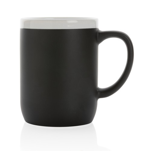 Ceramic mug with white rim 300ml Ceramic mug with white rim 300ml