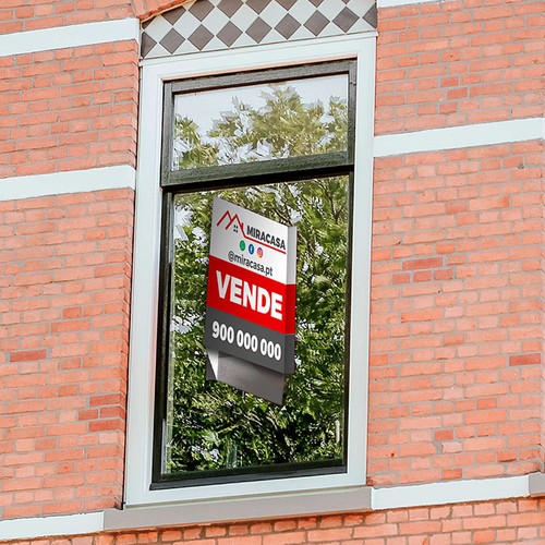 REAL ESTATE SIGN 1.4X0.7M WITH CUSTOMIZABLE HALF FOLD