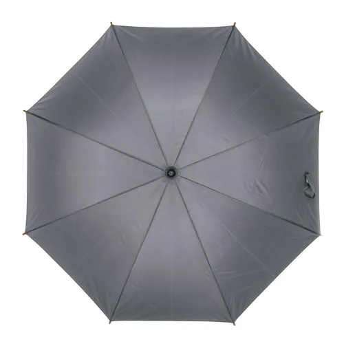 Automatic umbrella with wood shaft, ferrule and handle