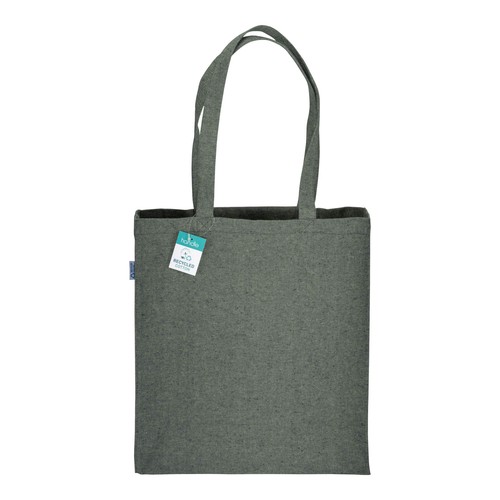 280g/m2 recycled cotton shopping bag, long handles and gussets 280g/m2 recycled cotton shopping bag, long handles and gussets