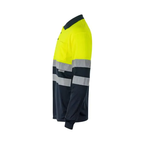 VL VULCAN LARGE. Polo bicolore (160g/m²) à manches longues, en polyester (100%) VL VULCAN LARGE. Polo bicolore (160g/m²) à manches longues, en polyester (100%)