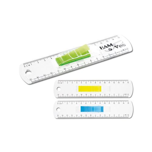 15cm TRANSPARENT RULER WITH PAGE FLAGS
