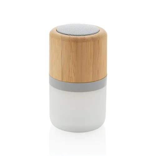 Enceinte 3W en bambou avec lumière d'ambiance
