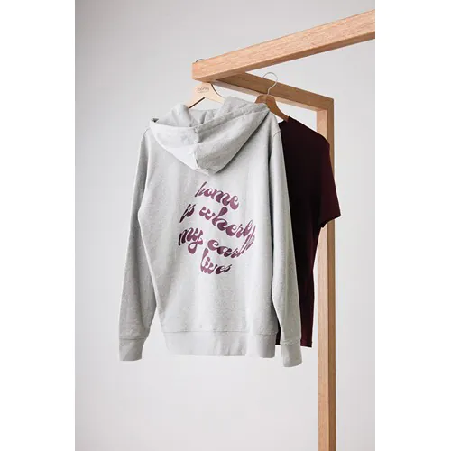 Sweat à capuche avec zip en coton recyclé IQONIQ Abisko