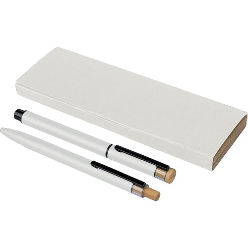 Recycled aluminium lacquered pen set Ilaria
