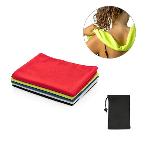 BERNAL. Recycled polyester (100% rPET) fitness cooling towel with non-woven pouch BERNAL. Recycled polyester (100% rPET) fitness cooling towel with non-woven pouch
