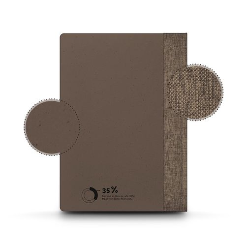 A5-NOTIZBUCH MIT KAFFEEPULVER-EINBAND