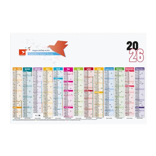 CALENDRIER BANC. 2026 13 M 1F