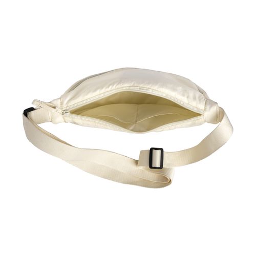 Borsa rotonda  in nylon con tracolla regolabile, chiusura con zip