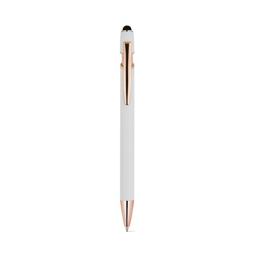 NEIL ROSE. Penna a sfera realizzata in alluminio riciclato (100% rAL), con finitura opaca e inchiostro blu