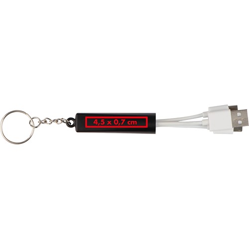 Keychain with USB charging cable