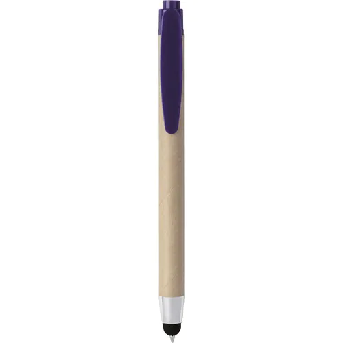 TOUCH SCREEN BALLPOINT PEN IN PLASTIC AND RECYCLED CARDBOARD